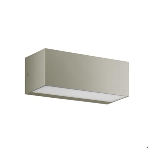 Applique da esterno led 12w 4000k falco ondaluce rettangolare grigia materiale plastico ip65