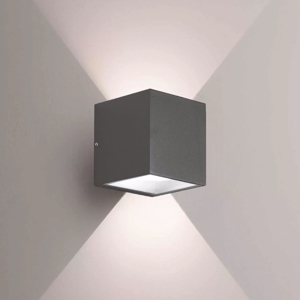 Applique per esterno antracite cubo gea luce apo