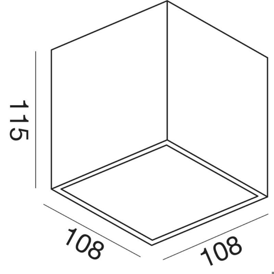 Applique per esterno antracite cubo gea luce apo