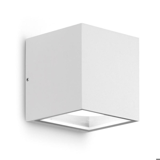 Gea luce apo applique da esterno cubo bianco