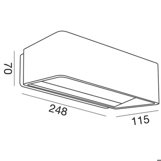 Gea luce applique da esterno antracite 13w 4000k