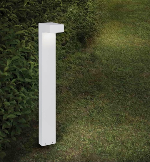 Ideal lux sirio pt2 lampione da giardino 80cm bianco moderno ip44