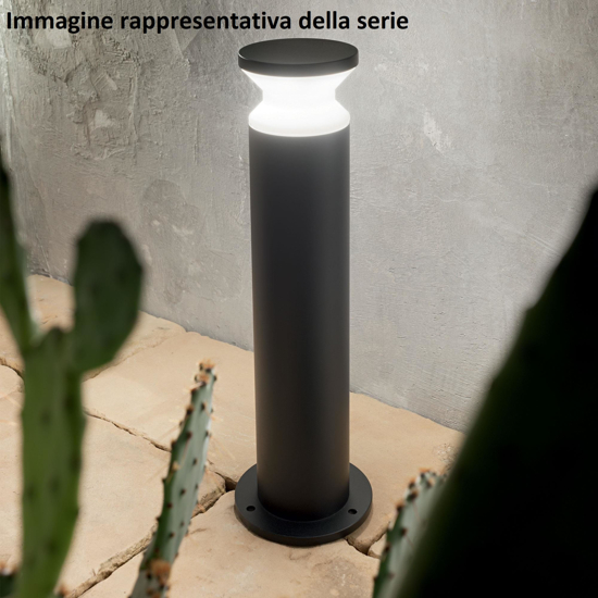 Torre pt1 h60 lampioncino per esterno giardino antracite ip44 ideal lux