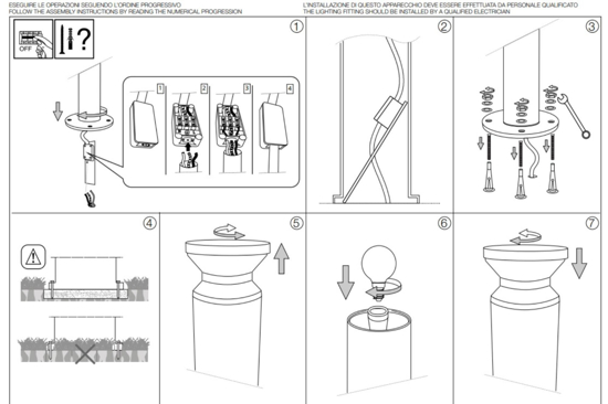 Torre pt1 h60 lampioncino per esterno giardino antracite ip44 ideal lux