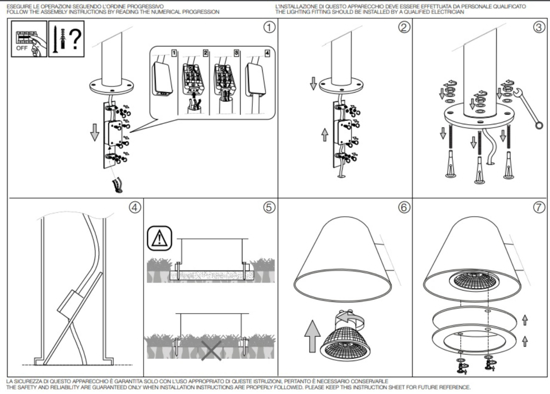 Gas pt1 lampione per esterni giardino marrone ip43 ideal lux