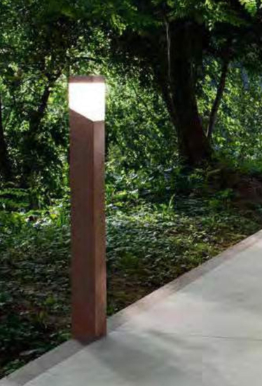 Gea luce sury lampione da giardino moderno marrone