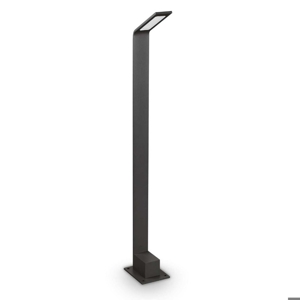 Ideal lux lampione per esterno giardino agos pt h80 4000k nero design