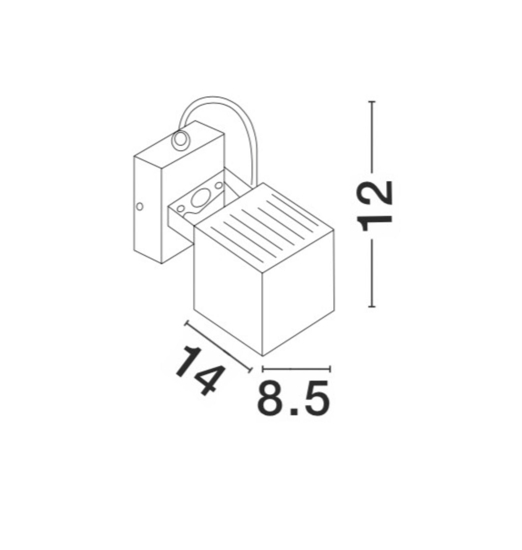 Faretto per esterno led 6w 3000k orientabile antracite