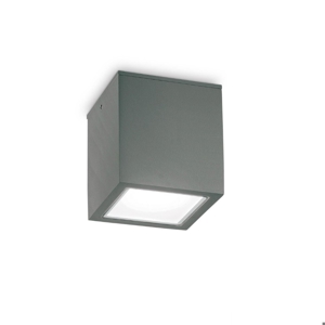 Ideal lux faretto per esterno led techo pl1 small cubo antracite ip54