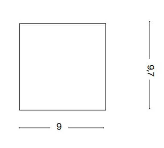 Ideal lux faretto per esterno led techo pl1 small cubo antracite ip54