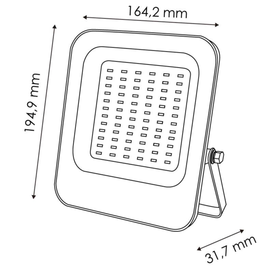 Faro 50w 6000k da esterni ip65 220v dimmerabile