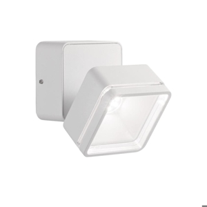 Omega ap square ideal lux applique da esterno bianco orientabile  7w 4000k