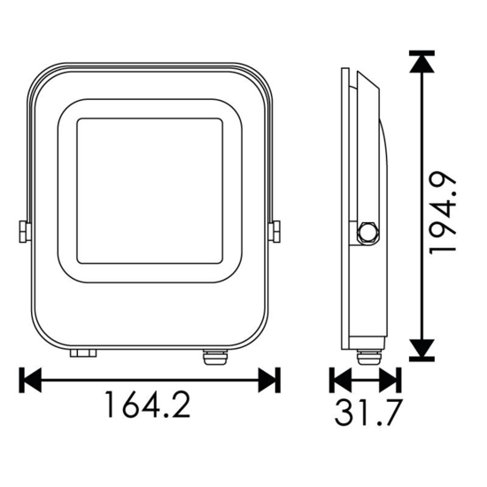 Faro proiettore per esterno 50w cct+rgb ip65 app wifii dimmerabile