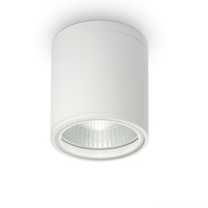 Gun pl1 ideal lux faretto da soffitto per esterno cilindro bianco ip44 gu10