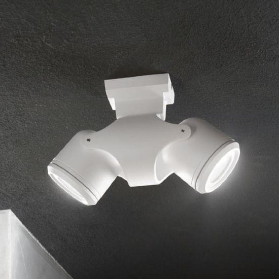 Xeno pl2 faretto da soffitto tetto per esterno bianco orientabili ideal lux