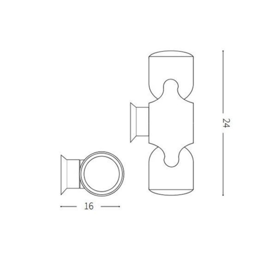 Xeno pl2 faretto da soffitto tetto per esterno bianco orientabili ideal lux