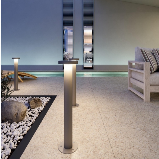 Lampione grigio da giardino led 7w 4000k design moderno ip65