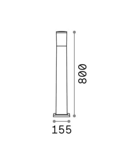 Atena pt1 bianco ideal lux lampione da giardino per esterno ip55