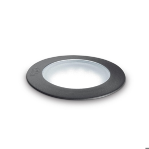 Ideal lux gravity pt round faretto di resina da esterno incasso pavimento nero ip67 carrabile