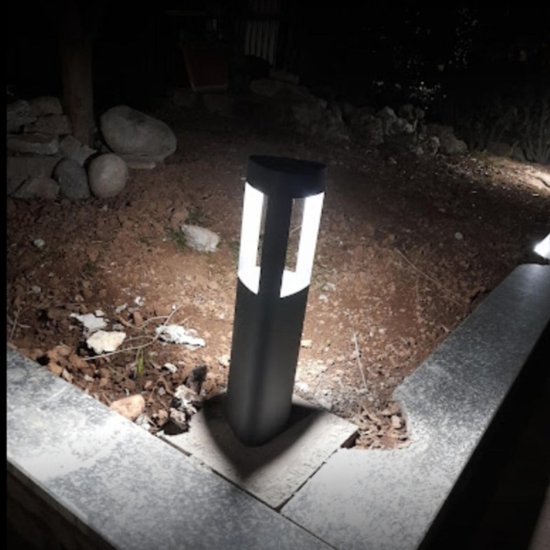 Lampioncino da giardino antracite gea luce janet moderno