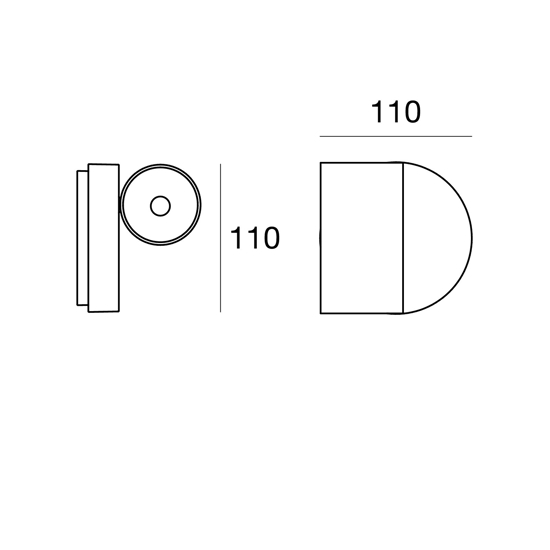 Linea light bart applique da comodino bianco orientabile led 5w 3000k con interruttore