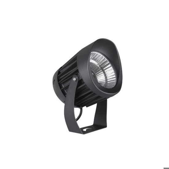 Faro nero per esterno 10w 3000k orientabile