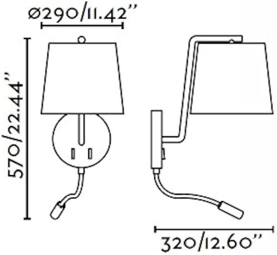 Applique da comodino per camera da letto moderna