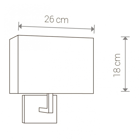 Applique da camera da letto cromo paralume avorio per comodino