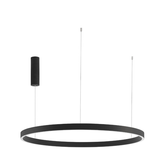 Lampadario cerchio xxl nero 98cm led biemissione 106w 3000k dimmerabile