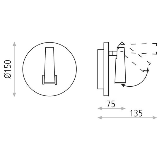 Appluque luce comodino camera da letto led 3000k nickel moderna da lettura