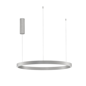 Lampadario cerchio 80cm grigio led biemissione 77w 3000k dimmerabile