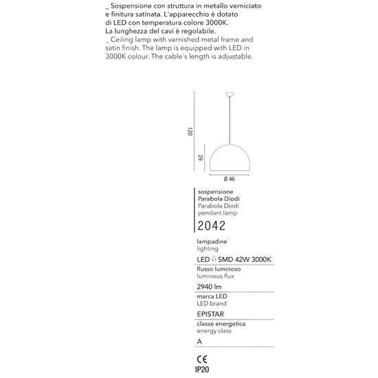 Affralux diodi lampadario per cucina bianco led 40w 3000k