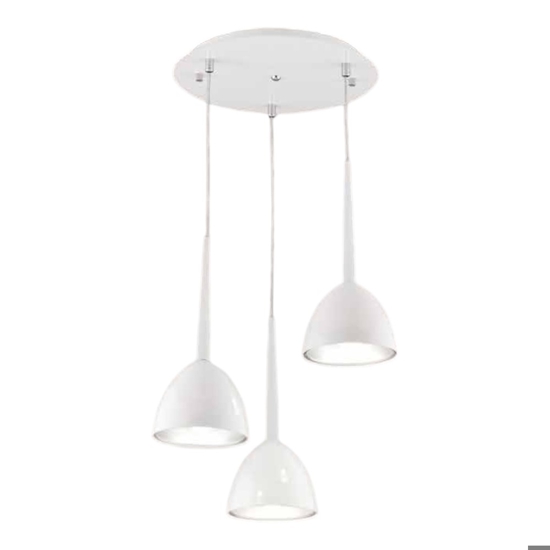 Lampadario a sospensione per cucina moderna bianco affralux bell