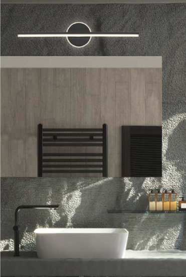 Applique per specchio da bagno nero 11w 3000k