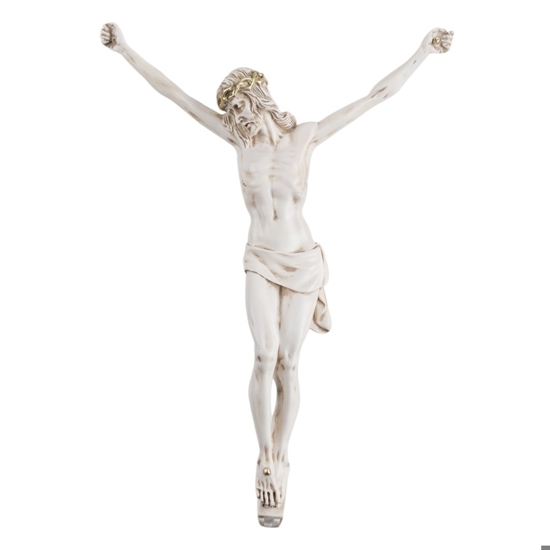 Cristo da parete crocifisso 32x23 avorio oro