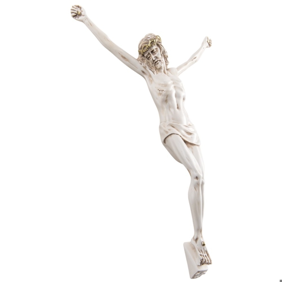 Cristo da parete crocifisso 32x23 avorio oro