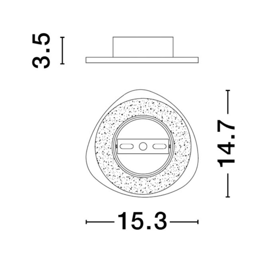 Applique sagomato da parete bianco design moderno led 6w 3000k