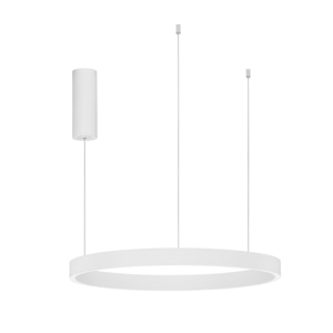 Lampadario cerchio bianco 60cm led biemissione 60w 3000k dimmerabile