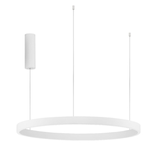 Lampadario cerchio 80cm bianco led biemissione 77w 3000k dimmerabile