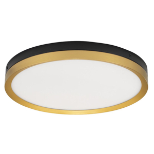 Plafoniera nero oro rotonda 40cm led 31w 3000k