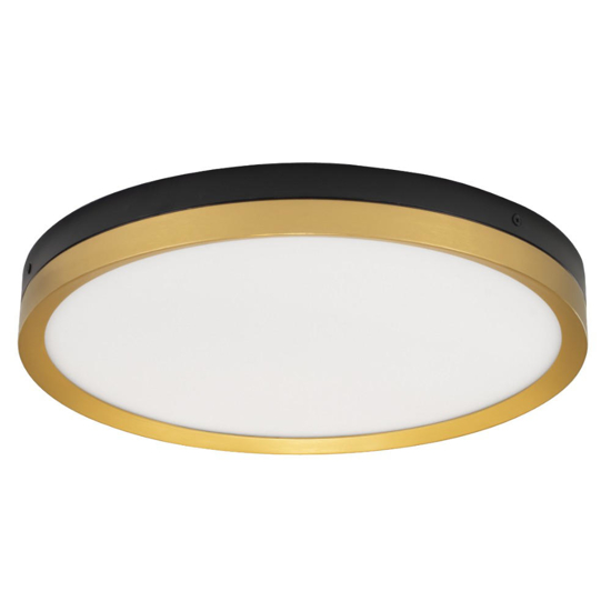 Plafoniera nero oro rotonda 40cm led 31w 3000k