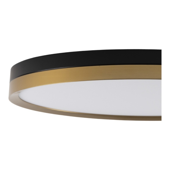 Plafoniera nero oro rotonda 40cm led 31w 3000k