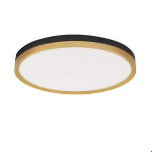 Plafoniera nero oro rotonda 50cm led 38w 3000k