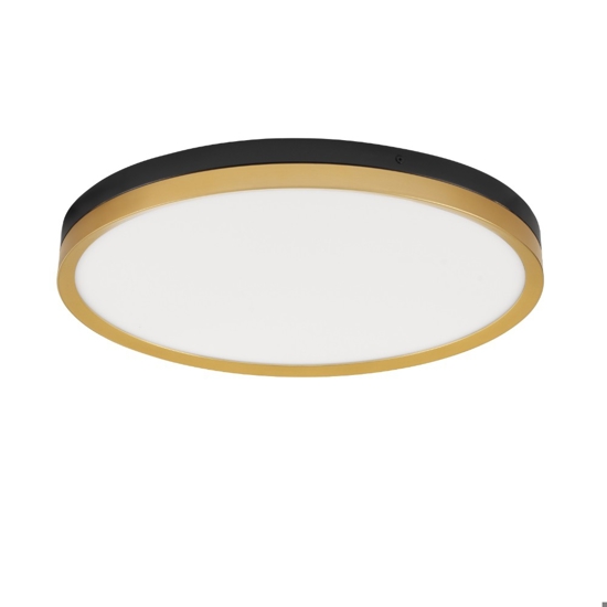 Plafoniera nero oro rotonda 50cm led 38w 3000k