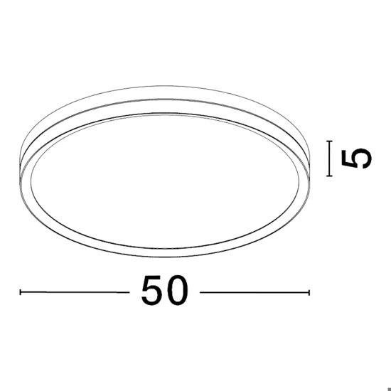 Plafoniera nero oro rotonda 50cm led 38w 3000k