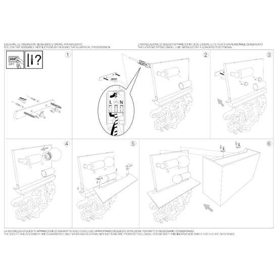 Peter ap2 ideal lux applique classica per chalet baita di montagna