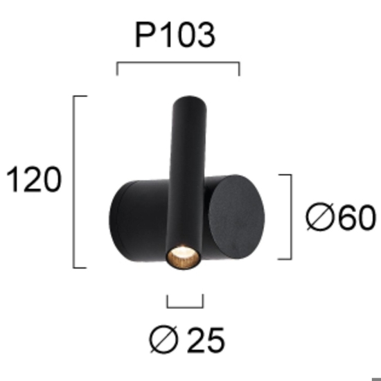 Applique da comodino nera per camera da letto moderna