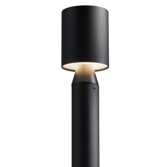 Lampione paletto da giardino nero design moderno led 6w 3000k