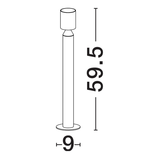 Lampione paletto da giardino nero design moderno led 6w 3000k