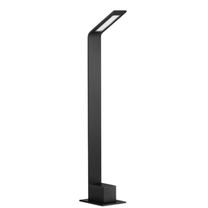 Lampione da giardino design sottile nero led 7w 3000k moderno